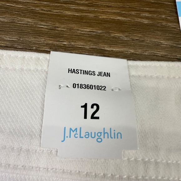 J. McLaughlin Hastings Jeans White Sz 12 NWT Sailor High Waist Summer Denim - Picture 14 of 16
